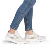 Remonte D2V02 Ladies Shoes-White/Gold