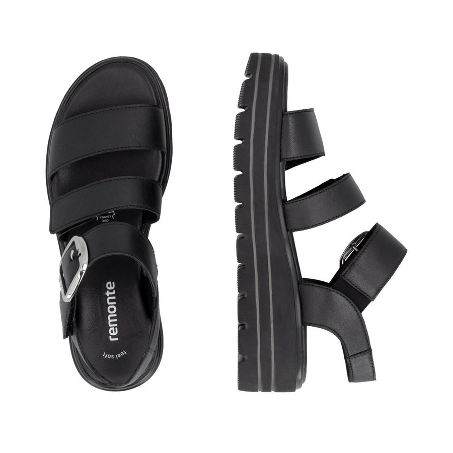 Remonte D3N50 Ladies' Sandals-Black