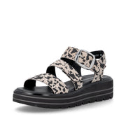 Remonte D3N50 Ladies' Sandals-White Print