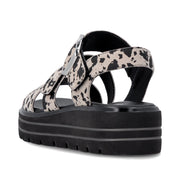 Remonte D3N50 Ladies' Sandals-White Print