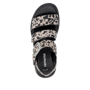 Remonte D3N50 Ladies' Sandals-White Print