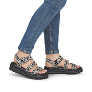 Remonte D3N50 Ladies' Sandals-White Print