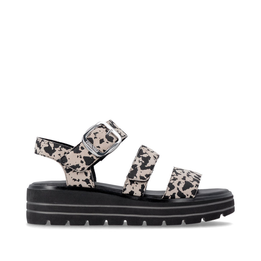 Remonte D3N50 Ladies' Sandals-White Print