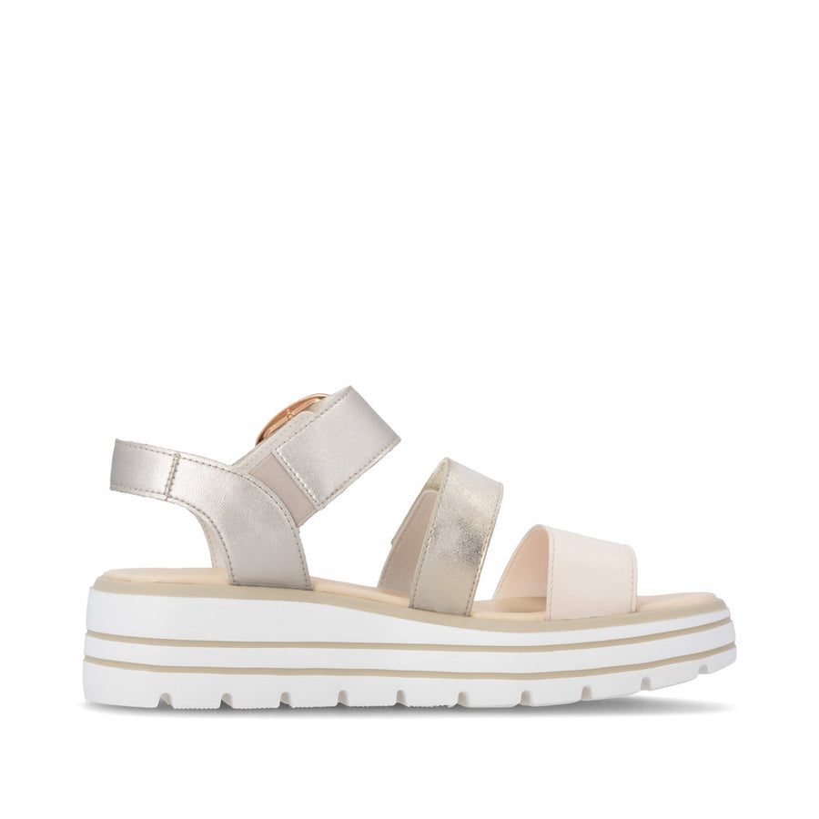 Remonte D3N50 Ladies' Sandals-Light Gold