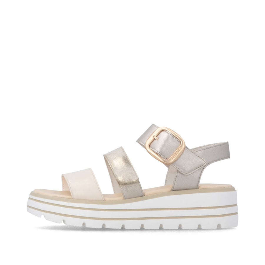 Remonte D3N50 Ladies' Sandals-Light Gold