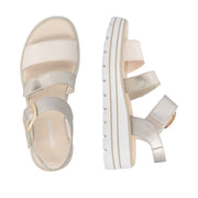 Remonte D3N50 Ladies' Sandals-Light Gold