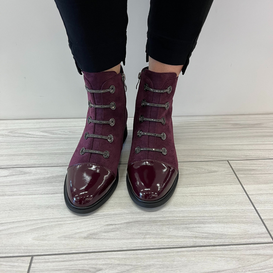 Redz D6415 Ankle Boot-WINE