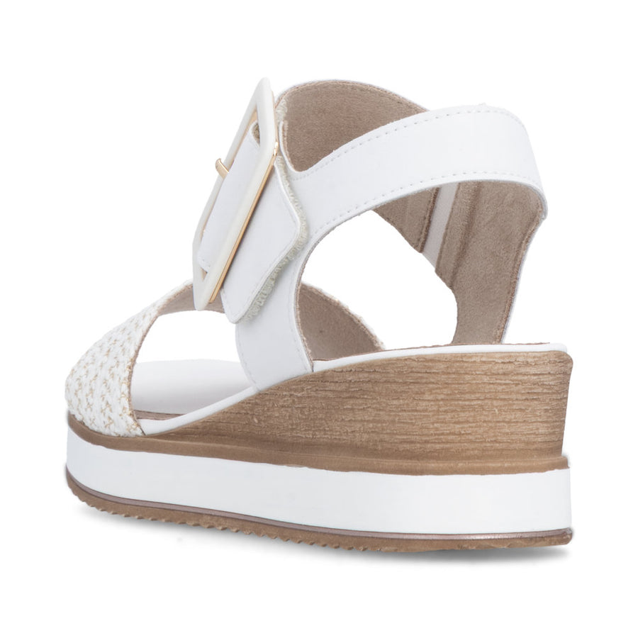 Remonte D6453-81 Ladies Sandal-White/Gold