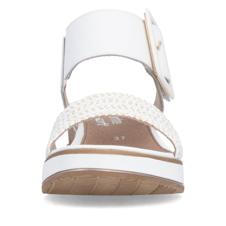 Remonte D6453-81 Ladies Sandal-White/Gold