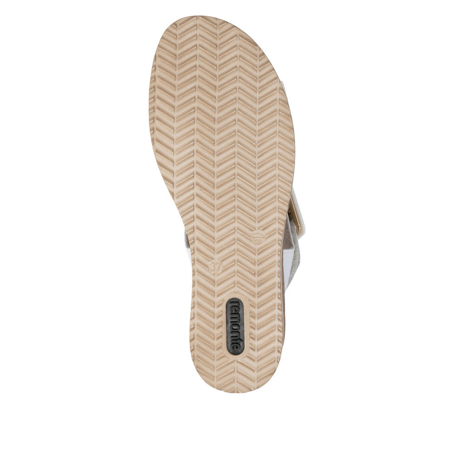 Remonte D6453-81 Ladies Sandal-White/Gold