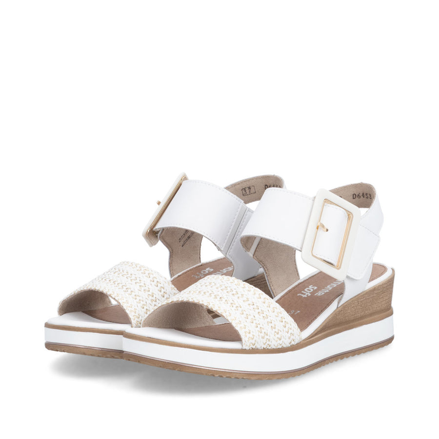 Remonte D6453-81 Ladies Sandal-White/Gold