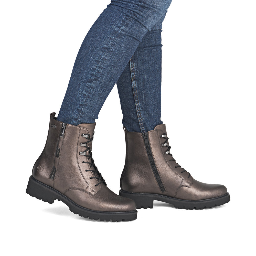 Remonte D8656 Ankle Boots-Pewter