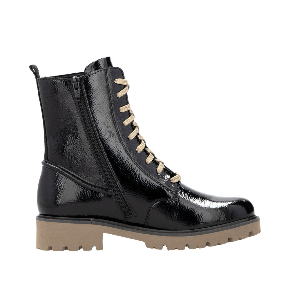 Remonte D8663 Ankle Boot-Black Patent