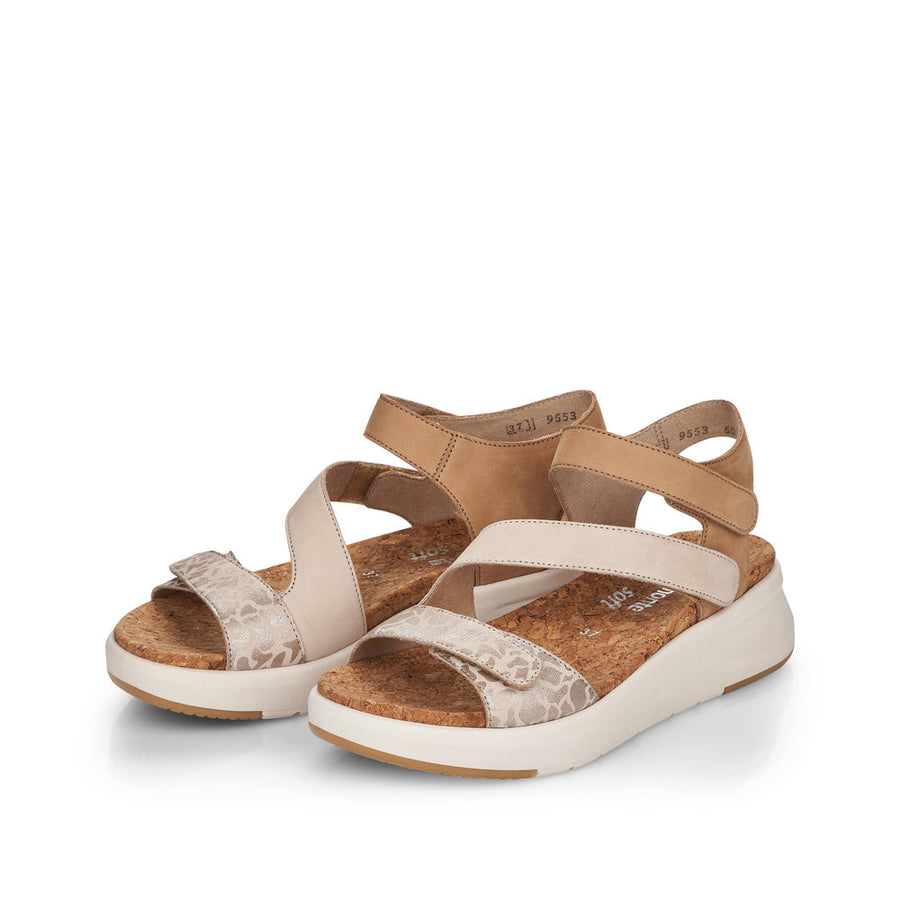 Remonte D9553 Sandals-Beige Multi