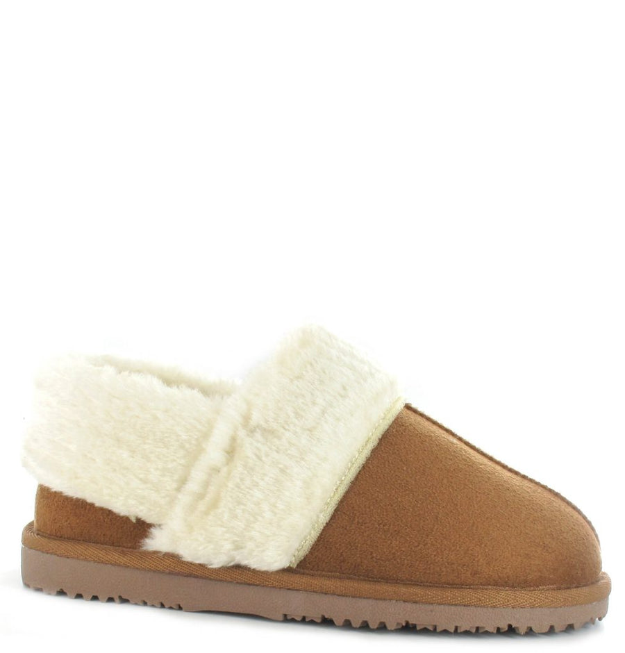 Ella Shoes Billy Slipper-Chestnut