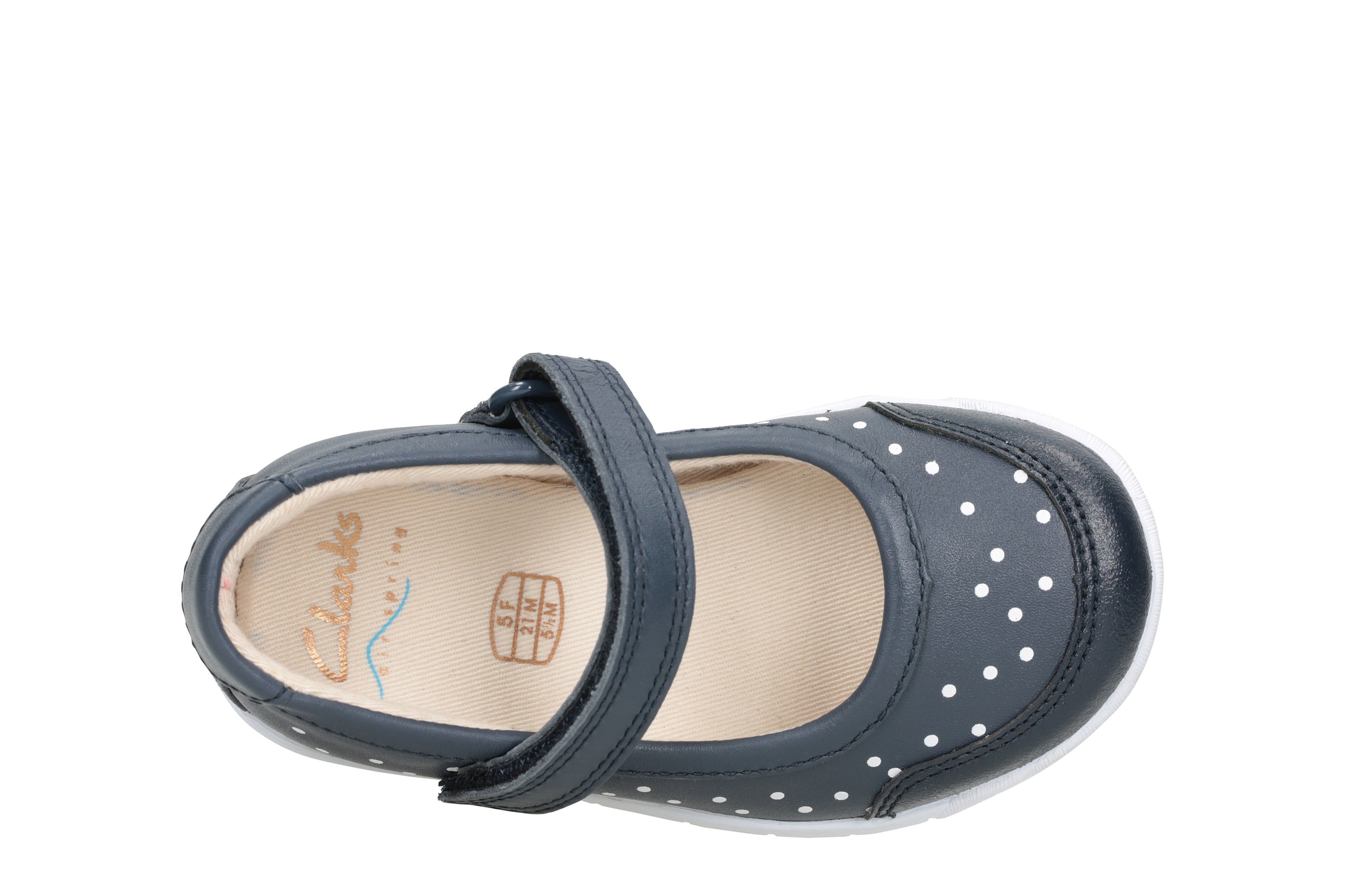 Clarks Emery Halo T Shoes-Navy Lea G