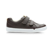 Clarks Emery Walk K Shoes-Brown Lea G