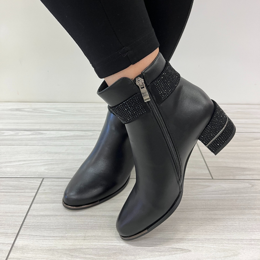 Redz F2170 Ankle Boot-BLACK
