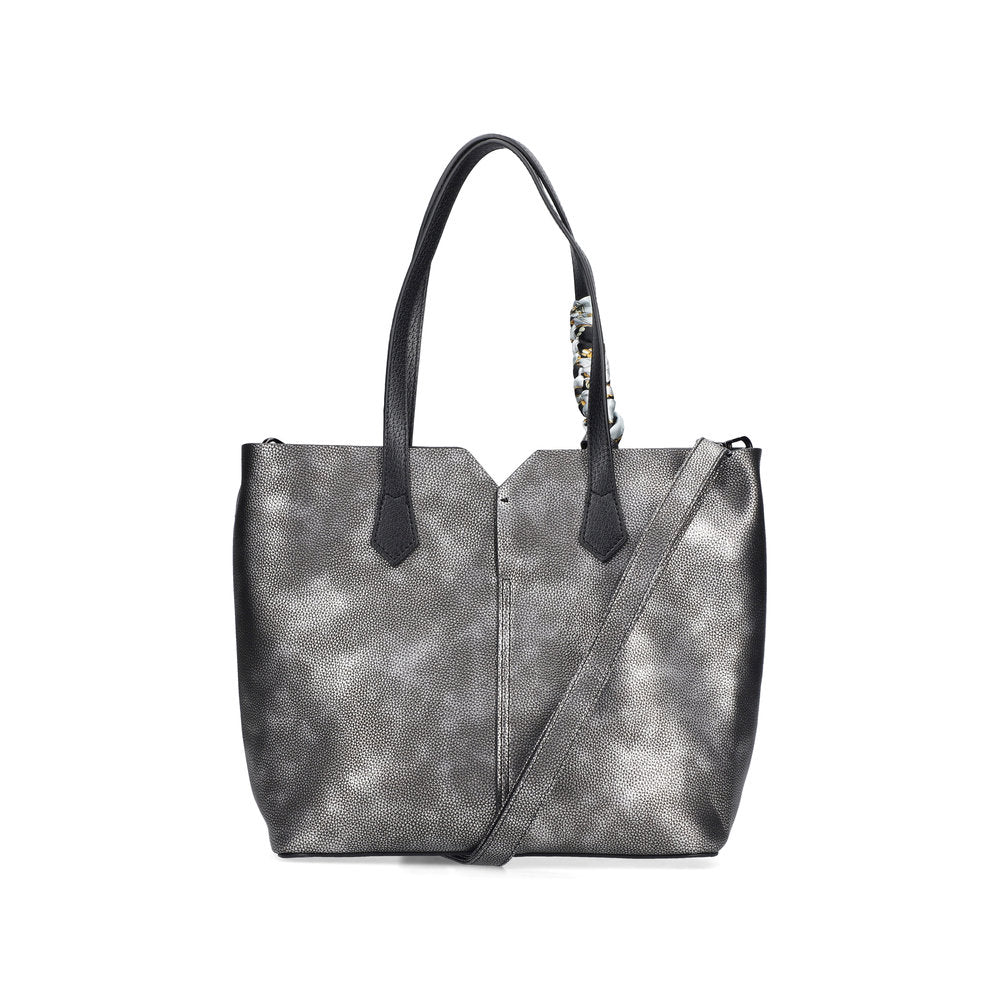 Rieker H1006 Handbag-Silver Metal