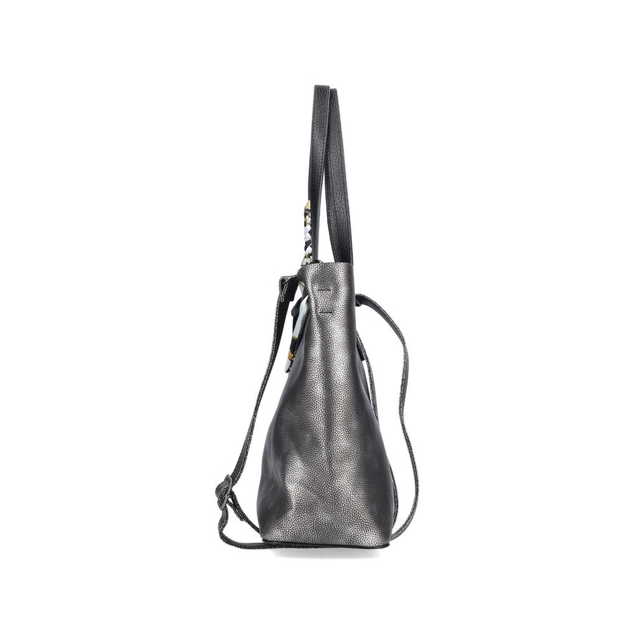 Rieker H1006 Handbag-Silver Metal