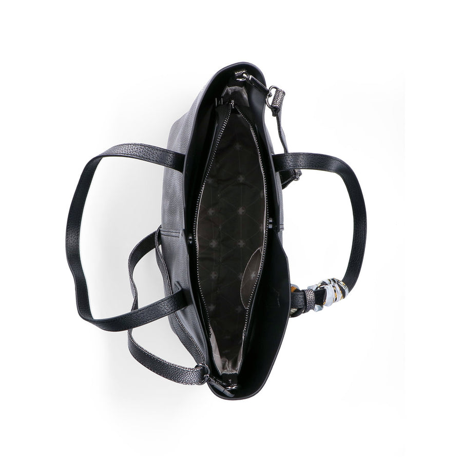 Rieker H1006 Handbag-Silver Metal