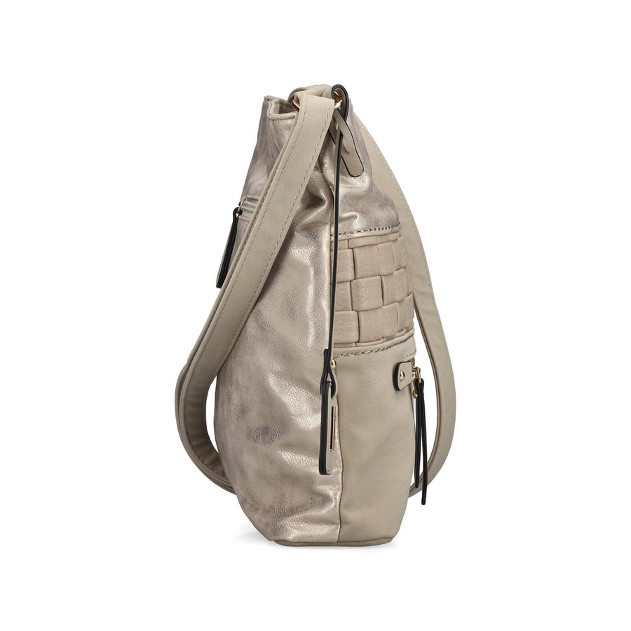 Rieker H1301-62 Handbag-Beige/Gold