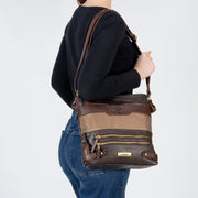 Rieker H1346-25 Crossbody Bag-Brown Multi
