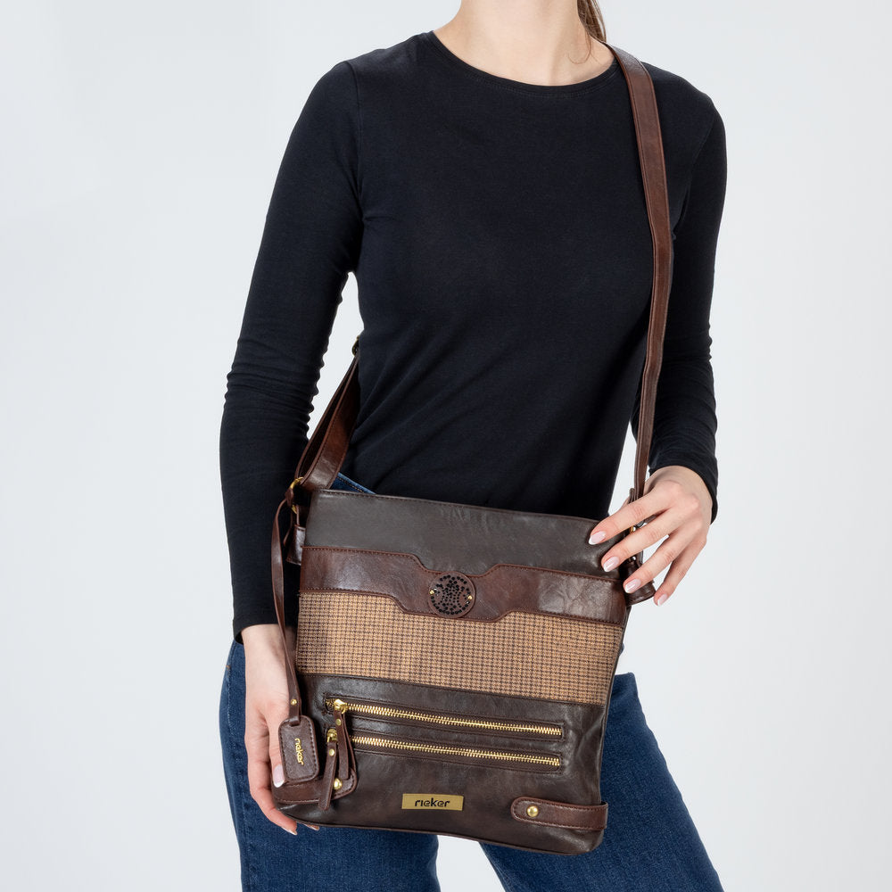 Rieker H1346-25 Crossbody Bag-Brown Multi