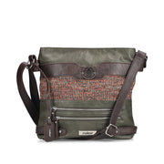Rieker H1346-35 Crossbody Bag-Khaki/Brown