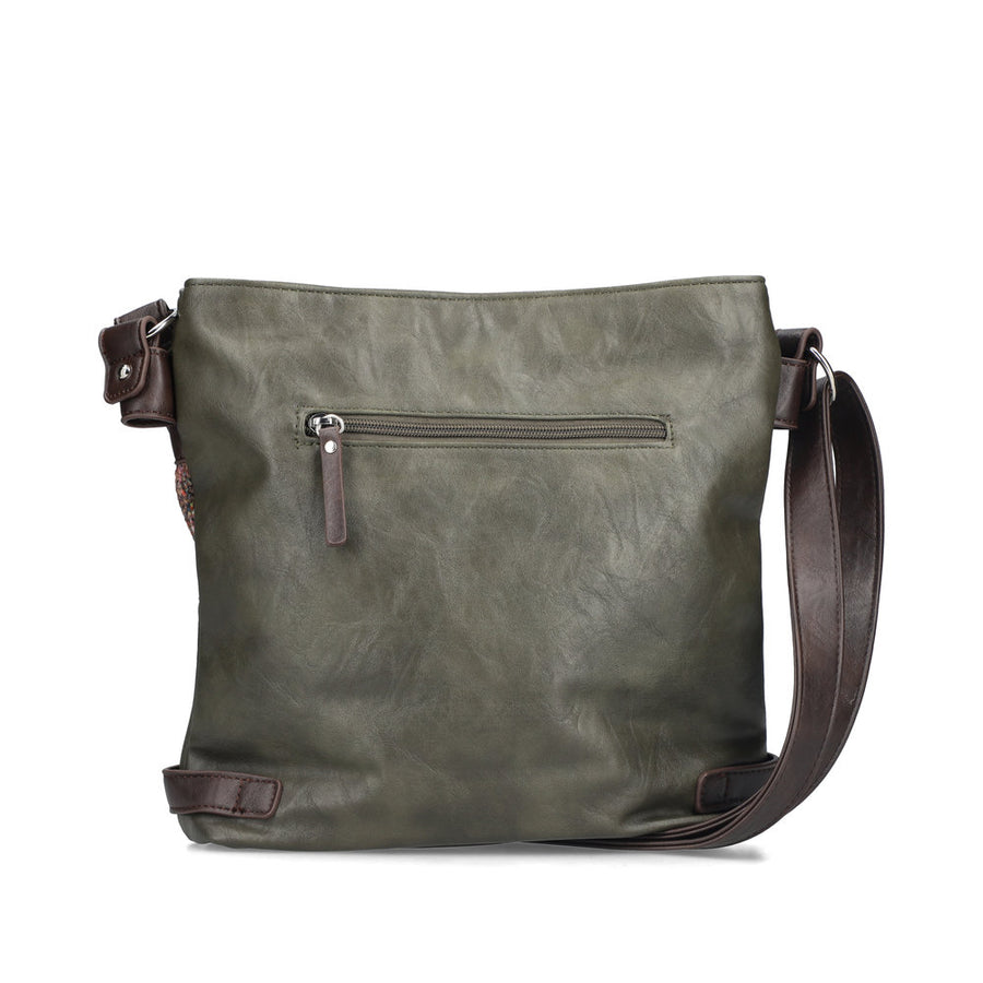 Rieker H1346-35 Crossbody Bag-Khaki/Brown