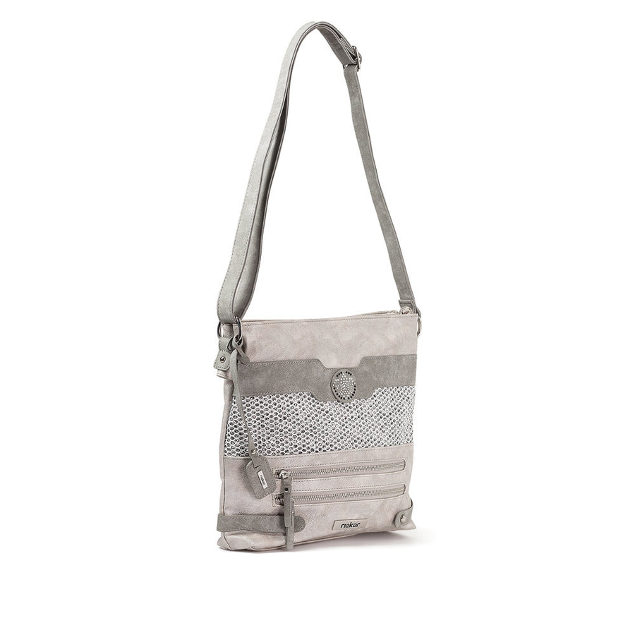 Rieker H1346-40 Crossbody Bag-Silver