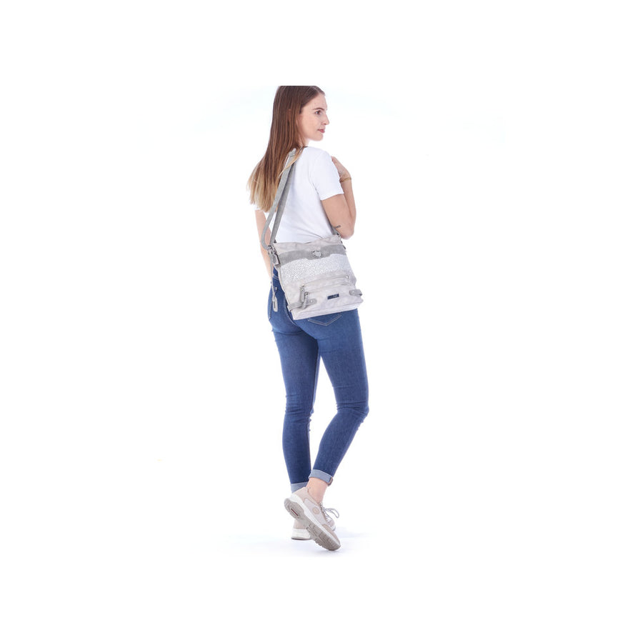 Rieker H1346-40 Crossbody Bag-Silver