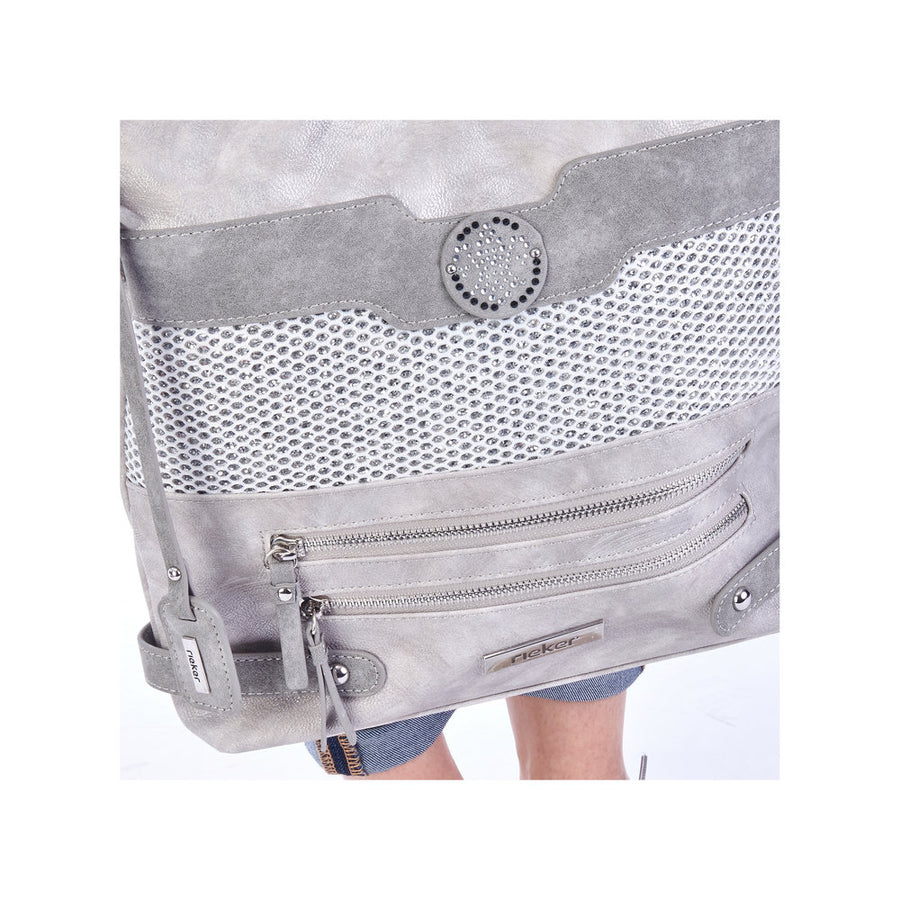 Rieker H1346-40 Crossbody Bag-Silver