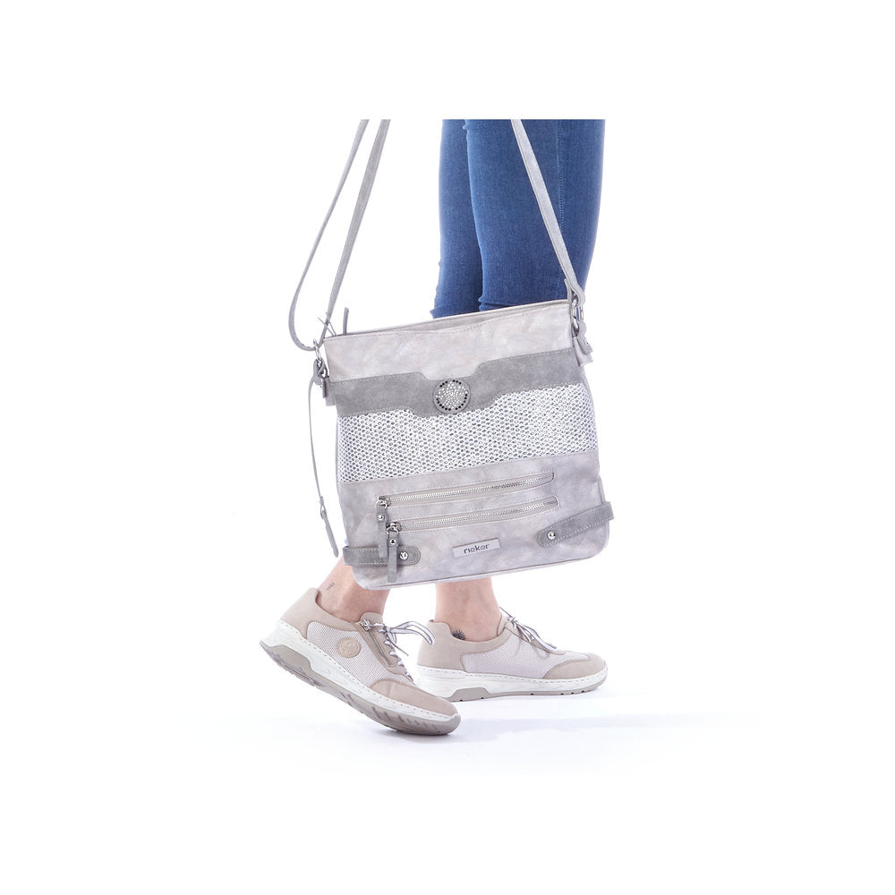 Rieker H1346-40 Crossbody Bag-Silver