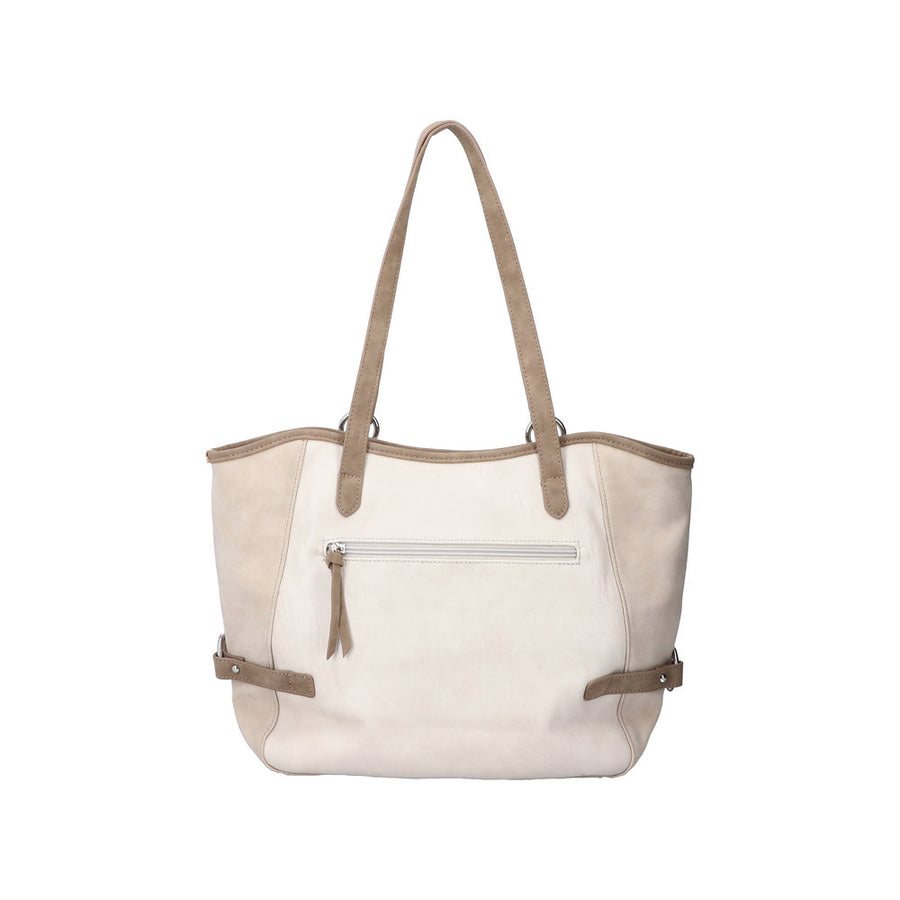 Rieker H1499 Bag-Ivory/Tan