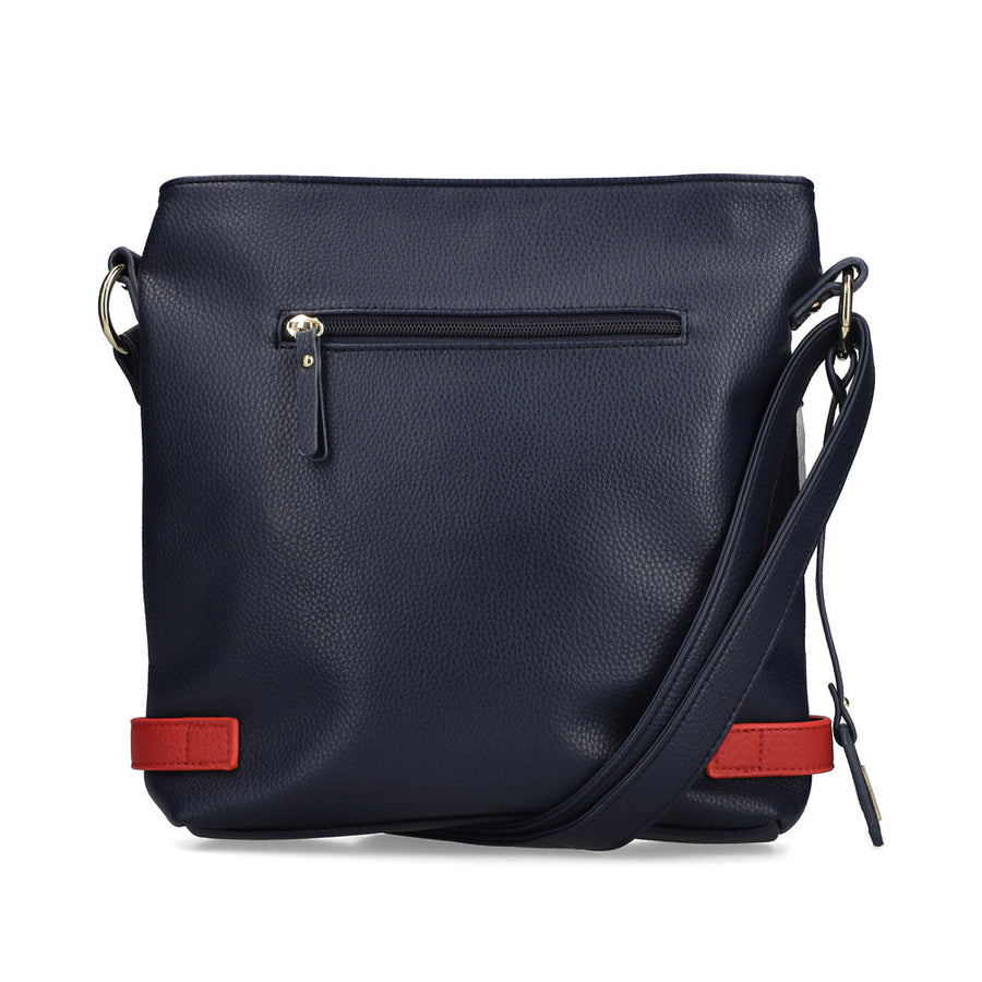 Rieker H1517-15 Handbag-Navy/White/Red