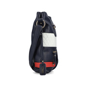 Rieker H1517-15 Handbag-Navy/White/Red