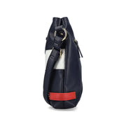 Rieker H1517-15 Handbag-Navy/White/Red