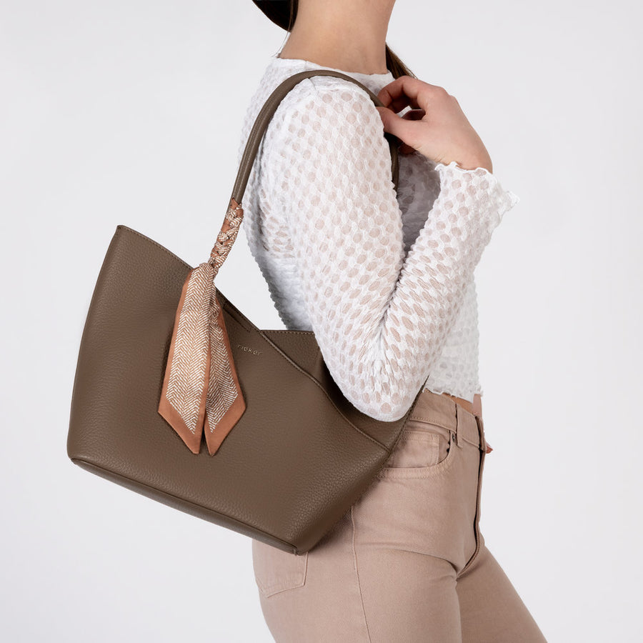 Rieker H1559-65 Handbag-Taupe