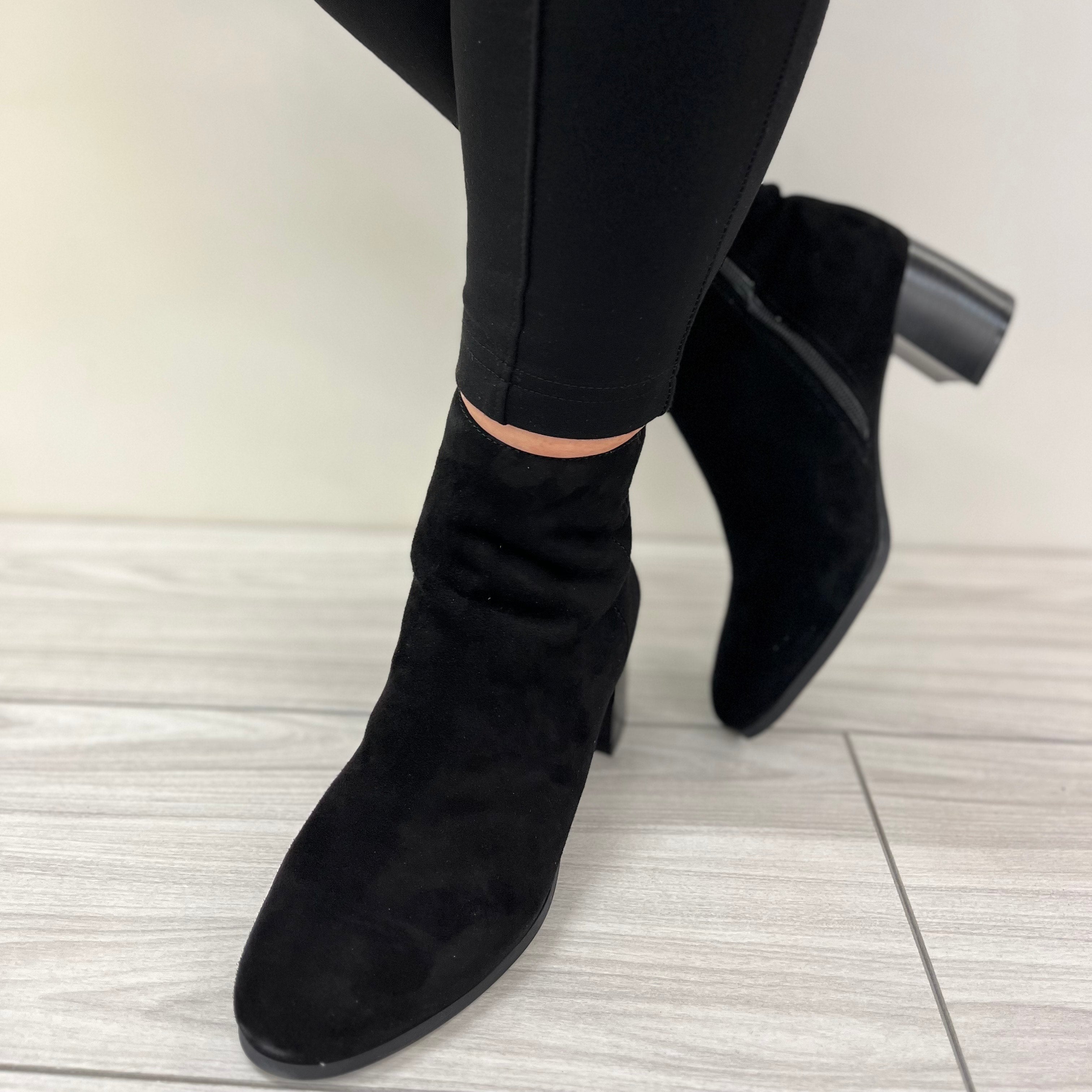 Dubarry Cead Ankle Boot-BLACK SUEDE