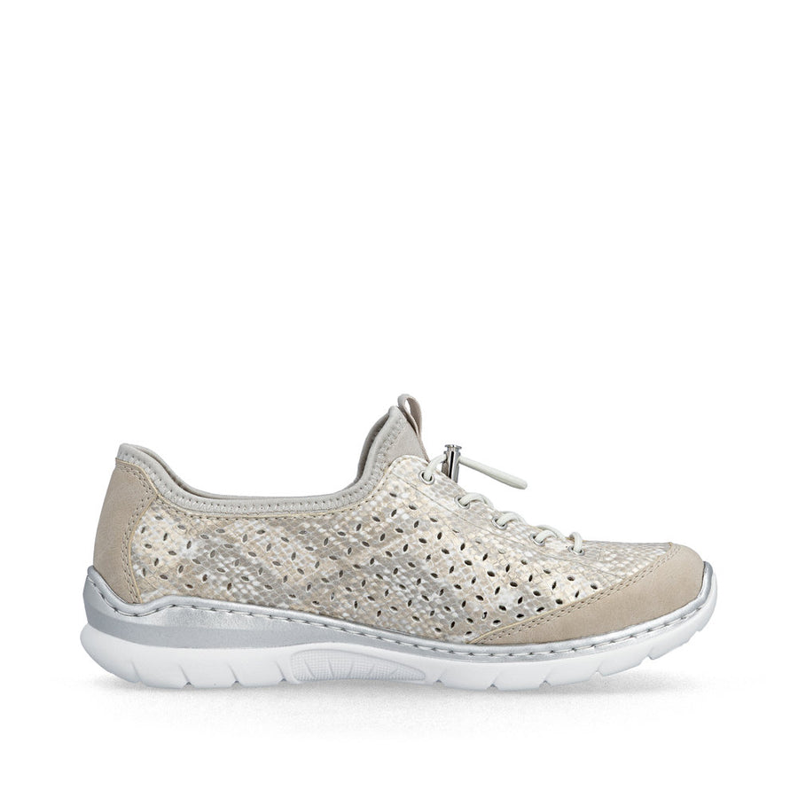 Rieker L3252-92 Ladies Shoes-Beige Multi