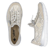 Rieker L3252-92 Ladies Shoes-Beige Multi