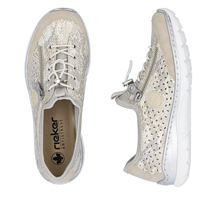 Rieker L3252-92 Ladies Shoes-Beige Multi