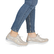 Rieker L3252-92 Ladies Shoes-Beige Multi