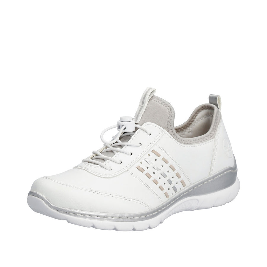 Rieker L3259 Trainers-White/Rose