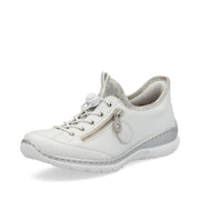 Rieker L32F1-80 Ladies Sneaker-White/Silver