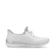 Rieker L32F1-80 Ladies Sneaker-White/Silver