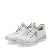 Rieker L32F1-80 Ladies Sneaker-White/Silver