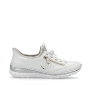 Rieker L32F1-80 Ladies Sneaker-White/Silver