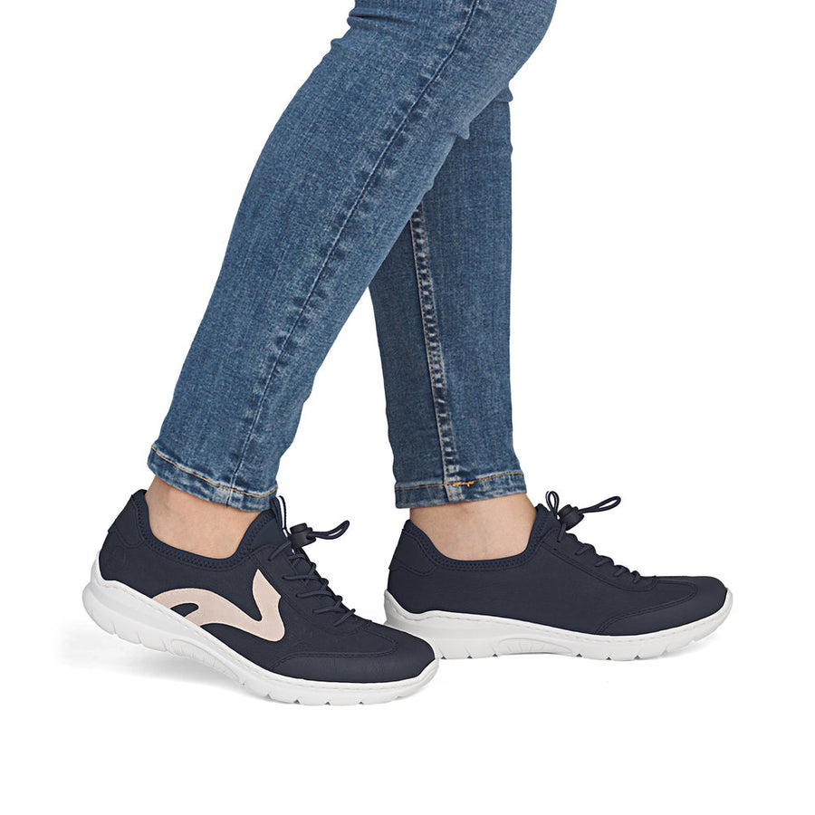 Rieker L32g9-14 Trainers-Navy/White